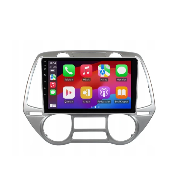 Hyundai i20 Araç Multimedya Android Ekran Carplay Double Teyp 4+64 9" 08-12 Dijital Y Silver BLUEWAY - 3
