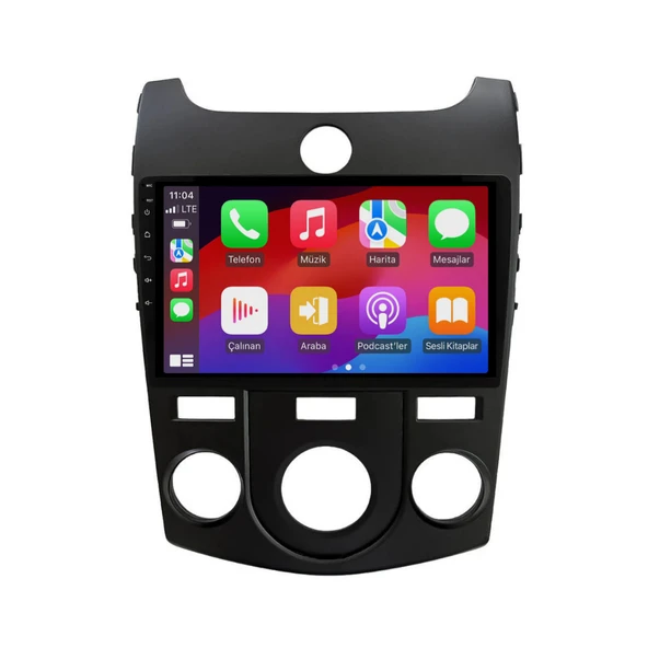 Kia Cerato Araç Multimedya Android Ekran Carplay Navigasyon Double Teyp 4+64 9" 08-13 Black BLUEWAY - 2