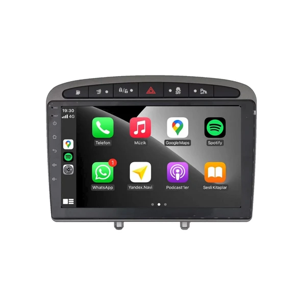 Peugeot 308-408 Araç Multimedya Android Ekran Carplay Navigasyon Double Teyp 4+64 9" 08-13 Gri BLUEWAY - Resim 3