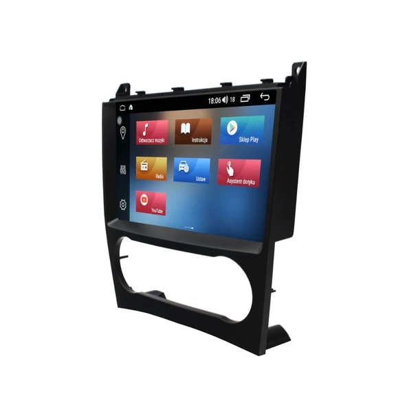 Mercedes C Class W203 Araç Multimedya Android Ekran Carplay Double Teyp 2+32 9" 04-07 Black FOR-X - Resim 6