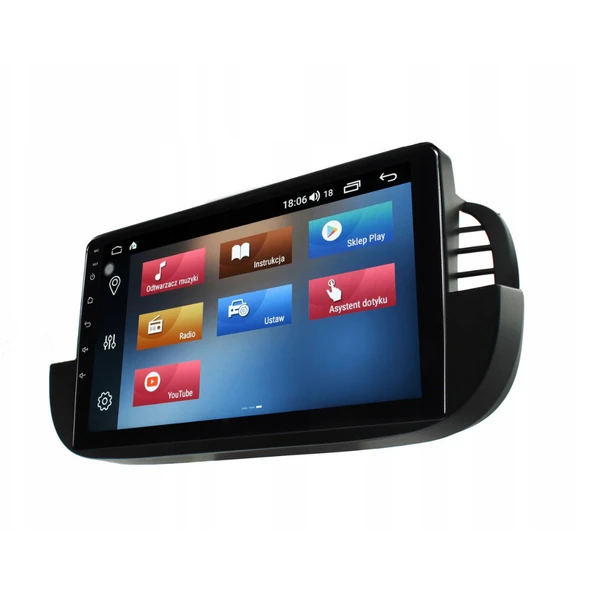Fiat 500 Araç Multimedya Android Ekran Carplay Navigasyon Double Teyp 4+64 9" 08-15 Black BLUEWAY - 2