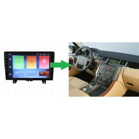Land Rover Range Rover Sport Araç Multimedya Android Ekran Carplay 4+64 9" 05-09 Black BLUEWAY - 5