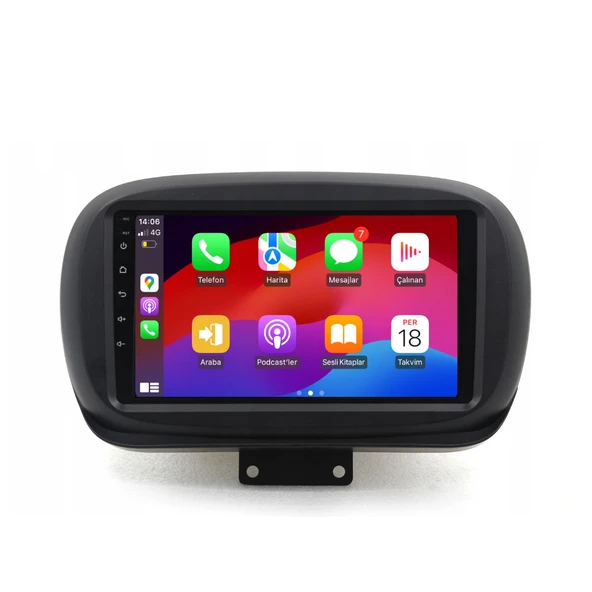 Fiat 500X Araç Multimedya Android Ekran Carplay Navigasyon Double Teyp 4+64 9" 15-21 Black BLUEWAY - 3
