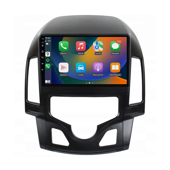 Hyundai i30 Digital Araç Multimedya Android Ekran Carplay Double Teyp 4+64 9" 08-11 Black BLUEWAY - 3