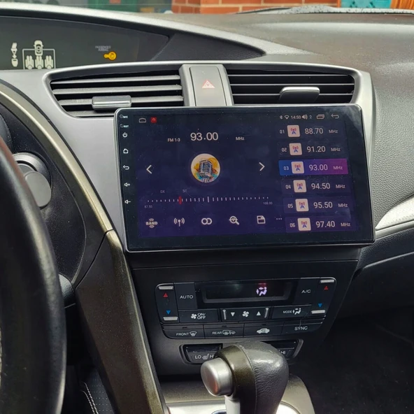 Honda Civic Sport Araç Multimedya Android Ekran Carplay Double Teyp 4+64 9" 12-14 Black BLUEWAY - Resim 5