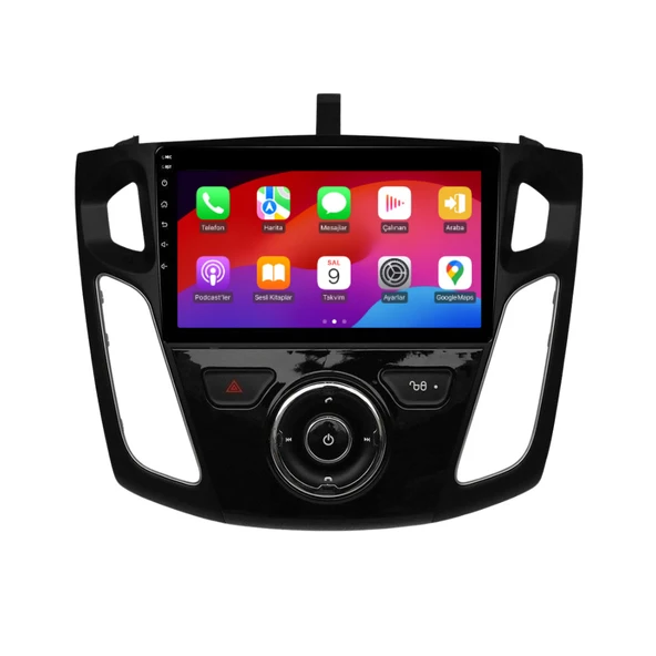 Ford Focus 3-4 Araç Multimedya Android Ekran Carplay Double Teyp 4+64 9" 11-19 Tuşsuz Black BLUEWAY - Resim 2