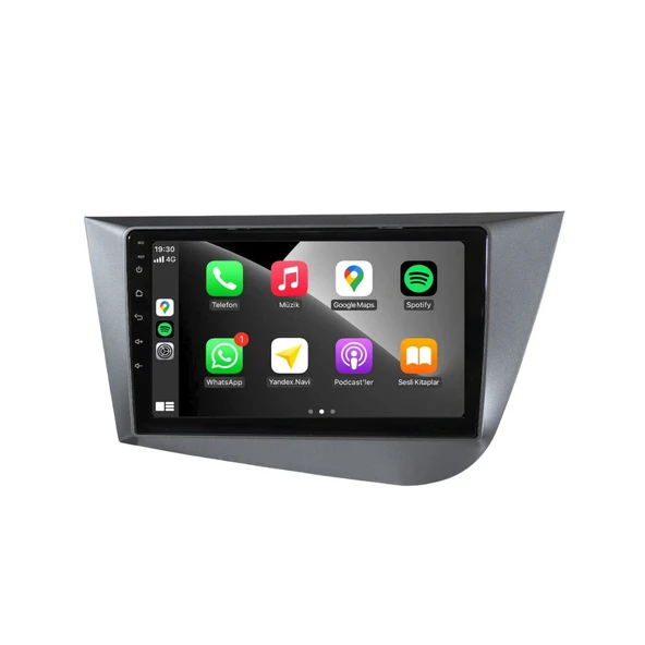 Seat Leon Araç Multimedya Android Ekran Carplay Navigasyon Cihazı Double Teyp 2+32 9" 06-10 Gri BLUEWAY - Resim 3