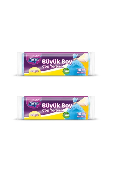 Parex Güçlü Çöp Poşeti Büyük Boy 2 Pkt