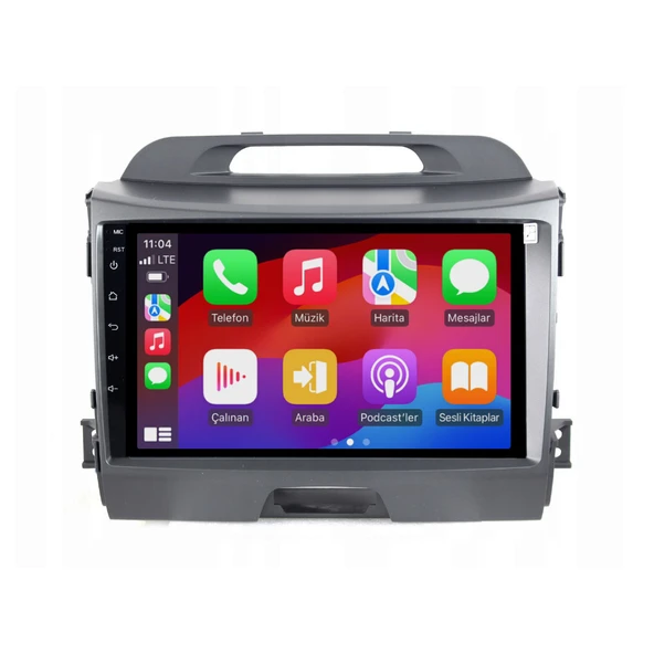 Kia Sportage Araç Multimedya Android Ekran Carplay Navigasyon Double Teyp 4+64 9" 10-15 Gri BLUEWAY - 3