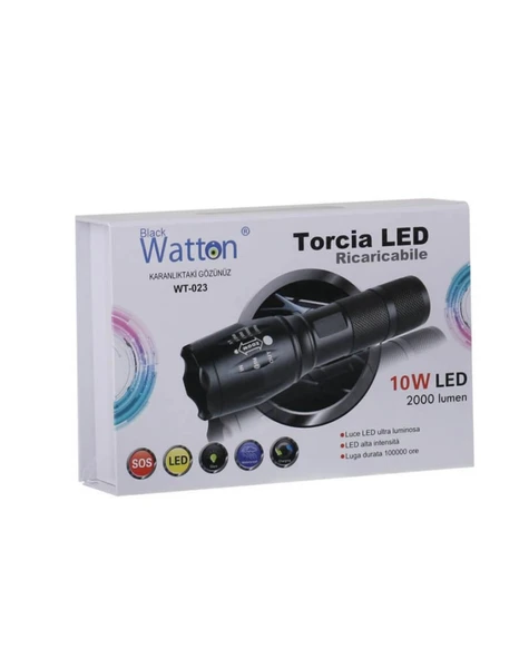 En Güçlü Şarjlı EL Feneri Watton Wt-023 - 3