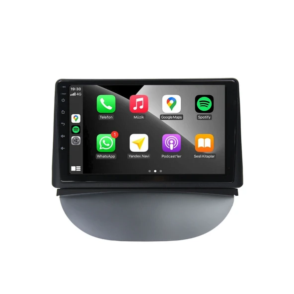 Renault Symbol Araç Multimedya Android Ekran Carplay Double Teyp 4+64 9" 02-12 Black BLUEWAY - Resim 2