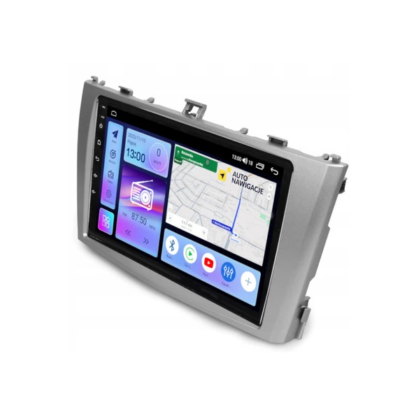 Toyota Avensis Araç Multimedya Android Ekran Carplay Double Teyp 4+64 9" 09-15 Silver BLUEWAY - Resim 2