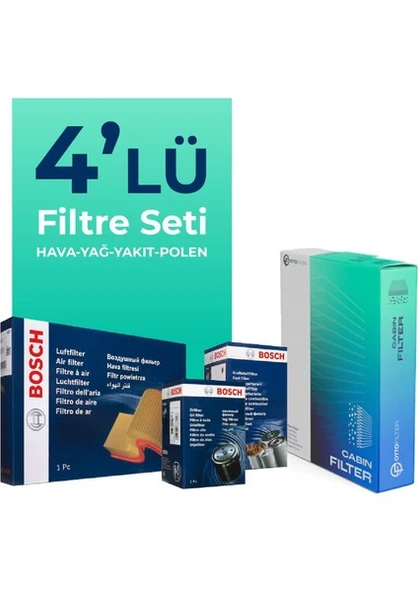 Bosch Kia Ceed 1.6 Dizel Filtre Bakım Seti (2012-2018) 4 Lü