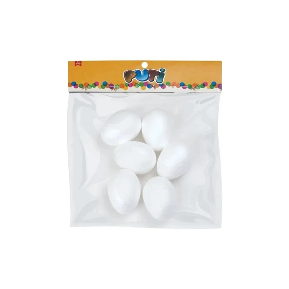 Strafor Köpük Yumurta Puti 6cm 6lı pk ürün görseli