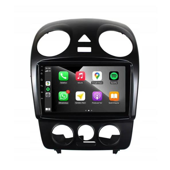 Volkswagen Beetle Araç Multimedya Android Ekran Carplay Double Teyp 4+64 9" 04-07 Black BLUEWAY - Resim 2