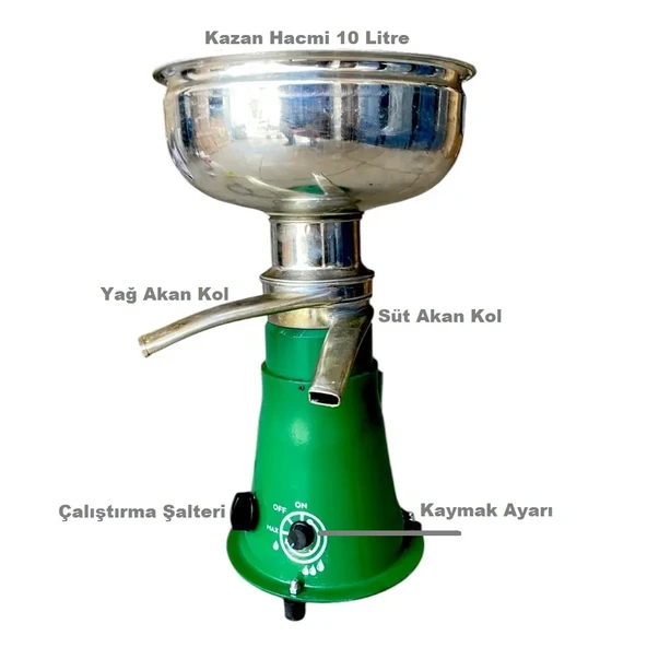 ASYA SÜT ÇEKME MAKİNASI140 LİTRE ELEKTRİKLİ KREMA MAKİNASI SÜT ÇEKME MAKİNASI - 2