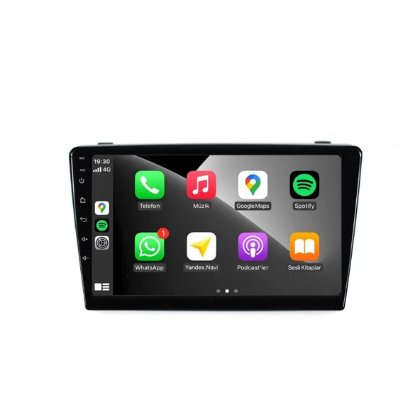 Toyota Auris Araç Multimedya Android Ekran Carplay Navigasyon Double Teyp 4+64 9" 13-18 Black BLUEWAY - Resim 3