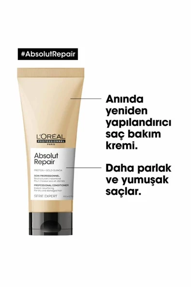 Loreal Professionnel Serie Expert Absolut Repair Onarıcı Saç Bakım Kremi 200 ml - Resim 7