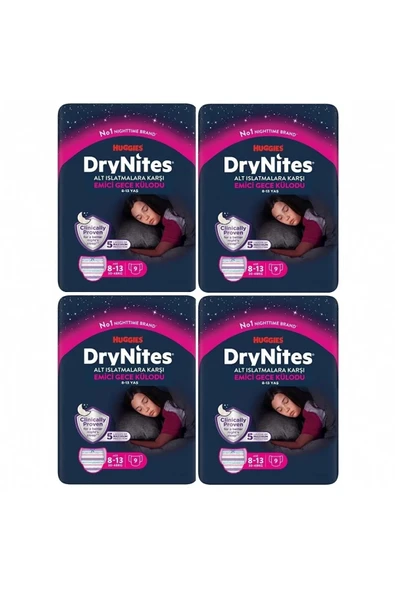 Huggies Drynites Gece Külodu Kız 8-13 Yaş 9'Lu - 3