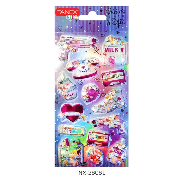 Tanex Kids Sticker Pullu Simli Shining Magic Serisi14 Parça (26061) ürün görseli