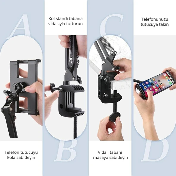 UGREEN Uzun Kollu Ayarlanabilir Tablet ve Telefon Tutucu - 50394 Teşhir - 5