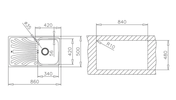 Teka Nerissa 50 Sağ Damlalık Mikroketen Eviye - 2