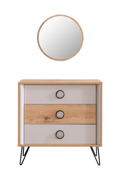 Dolunay Genç Odası - 3 Kapılı Dolap, Karyola, Komodin, Şifonyer - 3