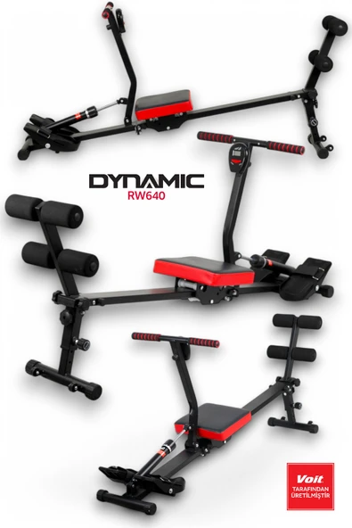 Dynamic RW640 Amortisörlü Kondisyon Küreği 12 Kademe Direnç Ayarlı Sırt Destekli Eğim Ayarı Yapılabilir - 4