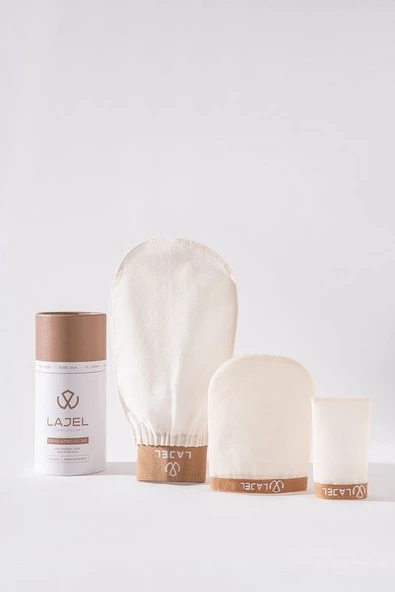 Premium 3'lü Set Duş Kesesi, Peeling Eldiveni, Yüz Kesesi %100 Floş İpek Normal,Orta,Hassas Ciltler