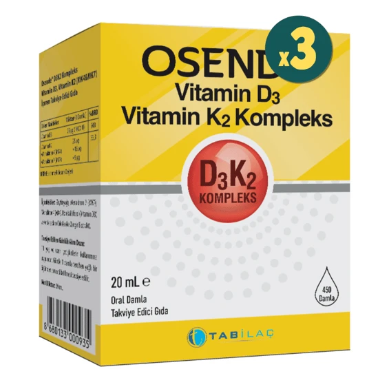 Osende D3K2 Complex Damla 20 ml 3 Adet