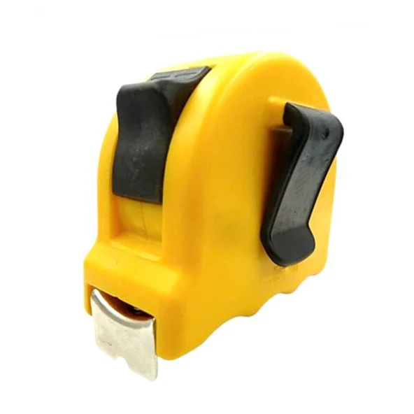 Bükülebilir Metre Şerit Metal En 25 mm 5 Metre Düğmeli Ölçüm Ölçme Plastik Kasalı - 5