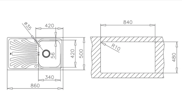 Teka Nerissa 50 Sol Damlalık Mikroketen Eviye - 2