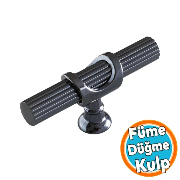 Metal Düğme Tek Vidalı Çekmece Mutfak Mobilya Dolabı Dolap Kulpu Kulbu Kulpları Füme