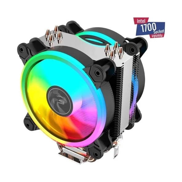 Gametech Freezer HD 2.0 AMD / INTEL Rainbow CPU Soğutucu 95 W TDP ürün görseli 1