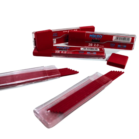 Mikro Teknik Min 2 Mm 2B 90 Mm Kırmızı 6 Pcs | M-928 - 4