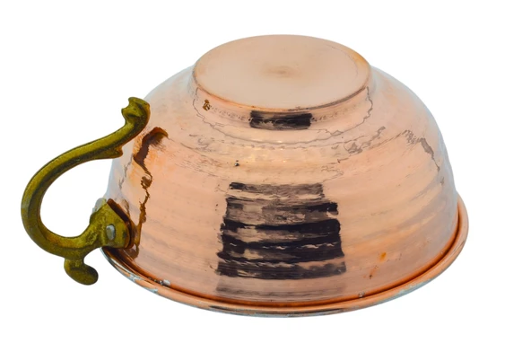 Bakır Kulplu Dekoratif Ayran ve Su Tası 400ml El Yapımı (5,5cmx12.1cm) - 2