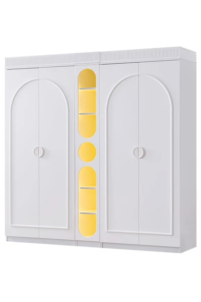 Dolunay Çocuk Odası Takımı, Dolunay 4 Kapaklı Dolap, Star Büyüyen Beşik, Şifonyer, Kitaplık - 2