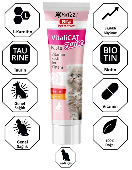 Yavru Kediler için Vitamin Paste 100 ML