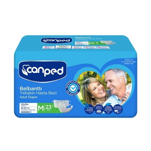 Canped Belbantlı Yetişkin Hasta Bezi Medium 23lü (85-125 cm)