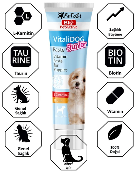 Yavru Köpekler için Vitamin Paste 100 ML