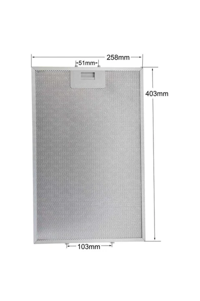 HGNM E Trading  2 Adet 81485031 - Davlumbaz Aspiratör Filtresi 401x258 mm Teka DG2 Isla E15