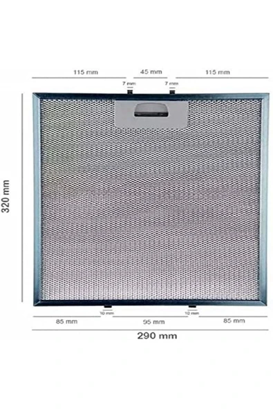 HGNM E Trading  2 Adet 40472718 - Aspiratör Davlumbaz Yağ Filtresi, 320 x 290 mm, Teka DE70, DB70, CWX108.900,  L8