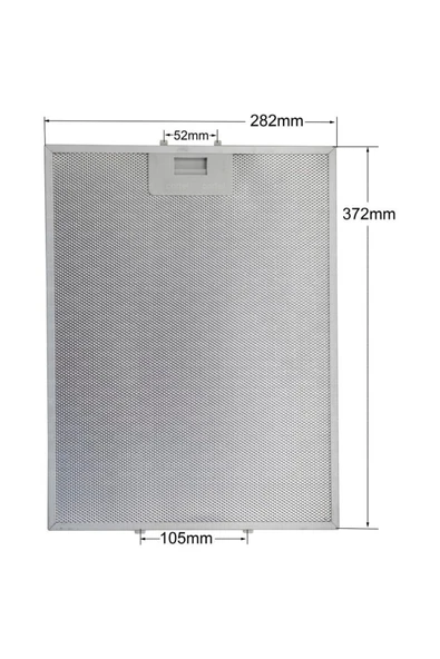 Alanya Yedek Parça 81460072 Aspiratör Davlumbaz Metal Yağ Filtresi 370x281mm Teka KSE90, DB19