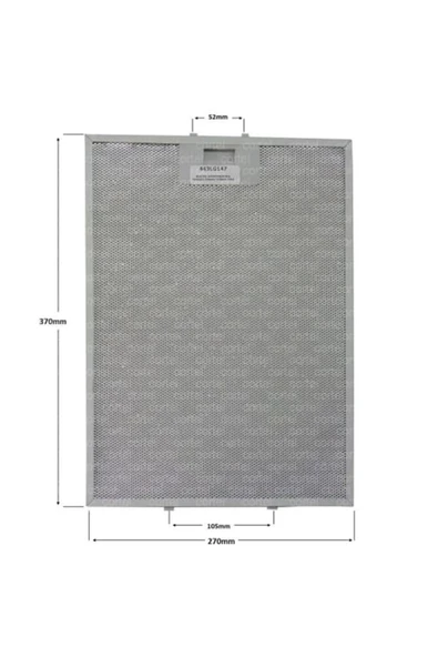 Alanya Yedek Parça 81460065 Davlumbaz filtresi 270 x 370 mm TEKA DBR 60, DJ 60, TDJ 60 L2