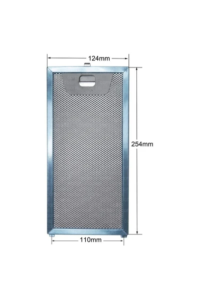 Alanya Yedek Parça 255x125 mm Davlumbaz filtresi 00746790 F12