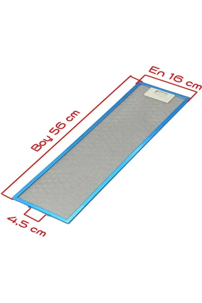 Alanya Yedek Parça 560x160mm Kumtel Davlumbaz Filtre 56X16 CM Yedek Parça mutfak havalandırma alüminyum aspiratör E7