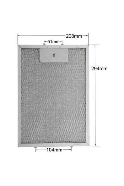 HGNM E Trading  2 Adet 208×295 mm Davlumbaz Filtresi 20,8×29,5 CM Beko 9188437001 F6