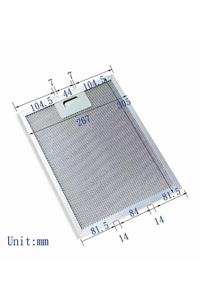 HGNM E Trading  2 Adet 305x267mm Davlumbaz Aspiratör Filtresi AEG Electrolux 405525042-9 4055250429 Elica C1