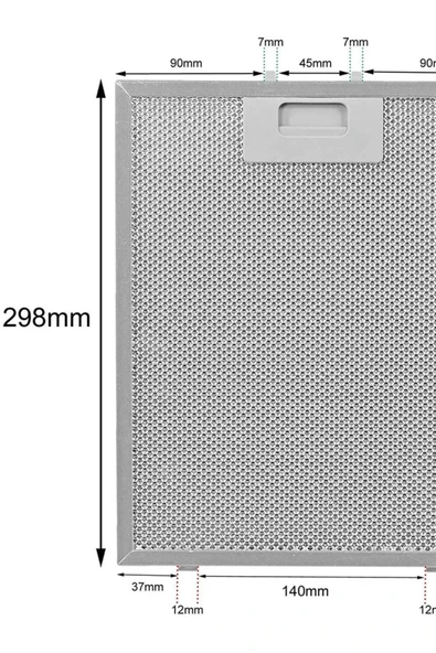 HGNM E Trading  240x300 mm Aspiratör & Davlumbaz Tel Yağ Filtresi 08087609 24x30 - 3