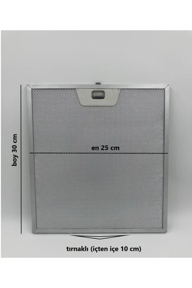 HGNM E Trading  2 Adet 25x30 Cm, 250x300mm Tırnaklı Arçelik Ankastre Aspiratör Davlumbaz Alüminyum Yağ Filtresi